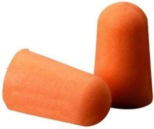 3M 1100 Single Use Earplugs in Orange Color Pack of 2 Pieces