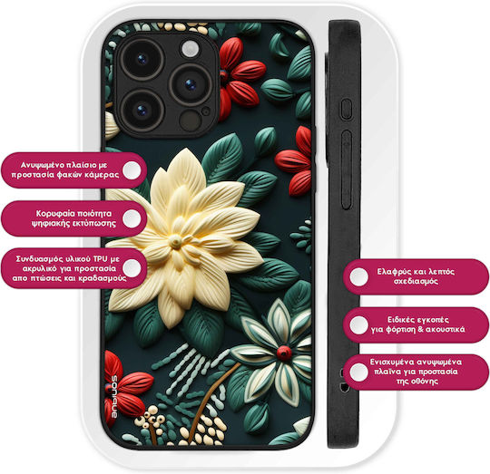 Sonique 3D Blumenserie Hülle für Samsung Galaxy Z Flip 6 Grün