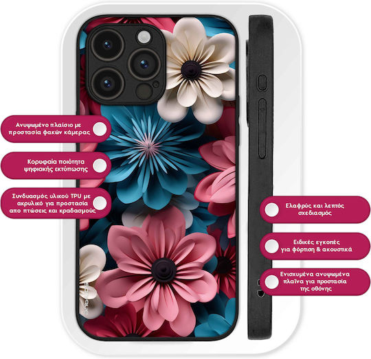 Sonique 3D-Blumenserie Hülle für Samsung Galaxy Z Flip 6 Pink 01