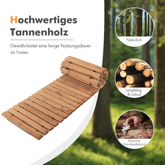 Costway Wood Pathway for Garden Flooring 245x43cm