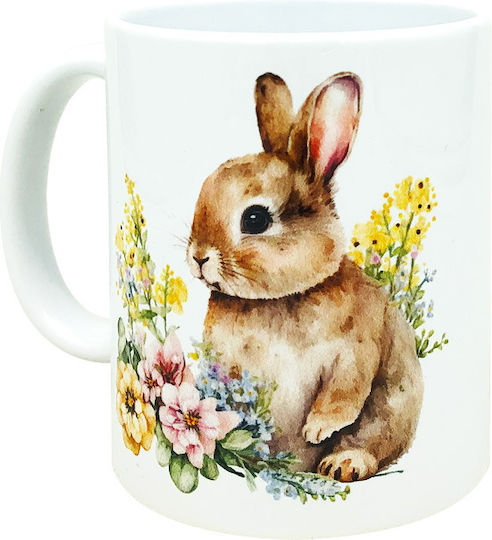 Easter Mug Bunny Flowers