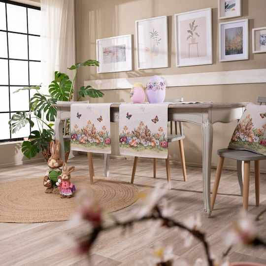 Teoran Easter Polyester Tablecloth 45x140cm