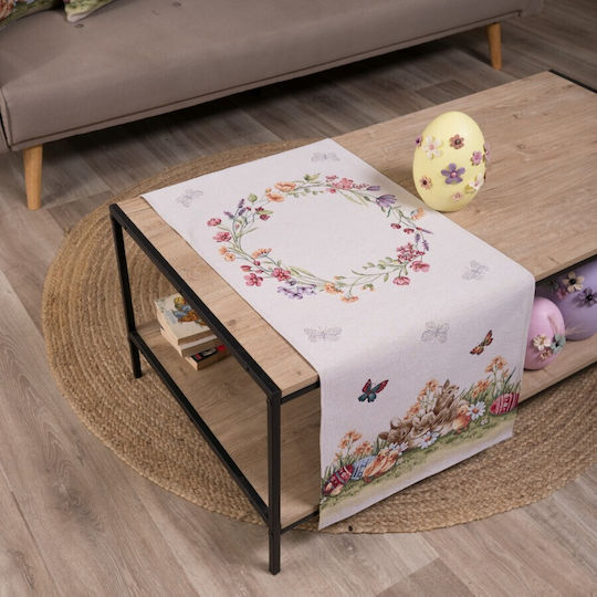 Teoran Easter Polyester Tablecloth 45x140cm