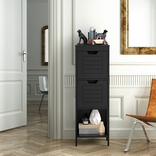 Costway Ντουλάπι Μπάνιου 30x30x89cm Μαύρο