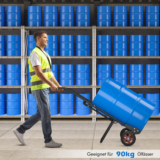Costway Καρότσι Μεταφοράς για Φορτίο Βάρους έως 545kg σε Μαύρο Χρώμα