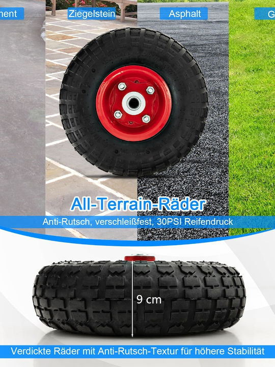 Costway Μεταλλικό Τρόλεϊ Μεταφοράς Ξύλων 66x51x111cm Μπρούτζινο Costway Μεταλλικό Τρόλεϊ Μεταφοράς Ξύλων 66x51x111cm Μπρούτζινο