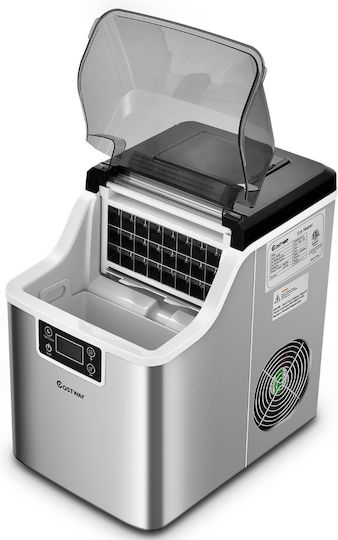 Costway Παγομηχανή με Ημερήσια Παραγωγή 18kg & Χωρητικότητα 18kg