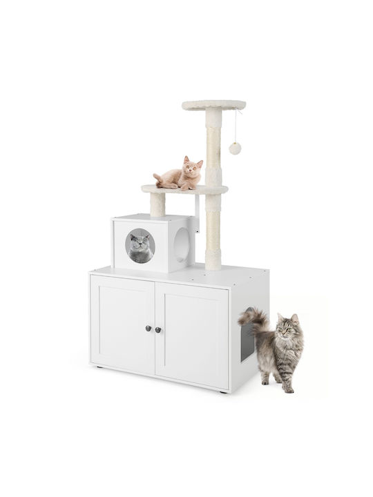 Costway Scratching Post Poles Beige Wall Mounted 77.5x49x77.5cm