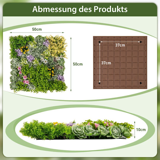Costway Set aus 2 Stück hängenden 3D künstlichen Buchsbaum-Wandpflanzen für Innen- und Außendekoration Hz10260 Costway Set aus 2 Stück hängenden 3D künstlichen Buchsbaum-Wandpflanzen für Innen- und Außendekoration Hz10260