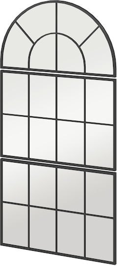 HomCom Oglindă de Perete cu Negru Ramă din Metalic 43x76cm 1buc