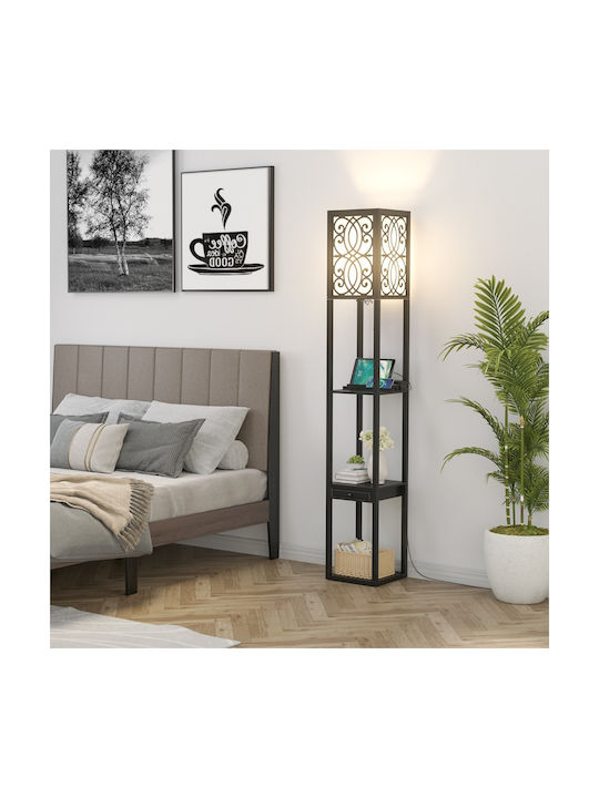 Costway LED Подова Лампа В160.5xД26см. Бял