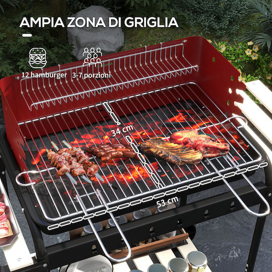 Outsunny Ψησταριά Κάρβουνου 103x95εκ.