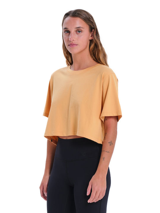 Γυναικείο Crop T-shirt Πορτοκαλί
