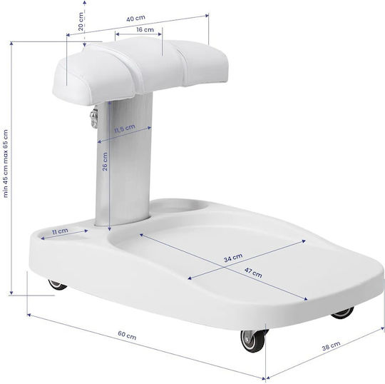 Azzurro Weiß 0150955 Rollender Fußstützenfuß