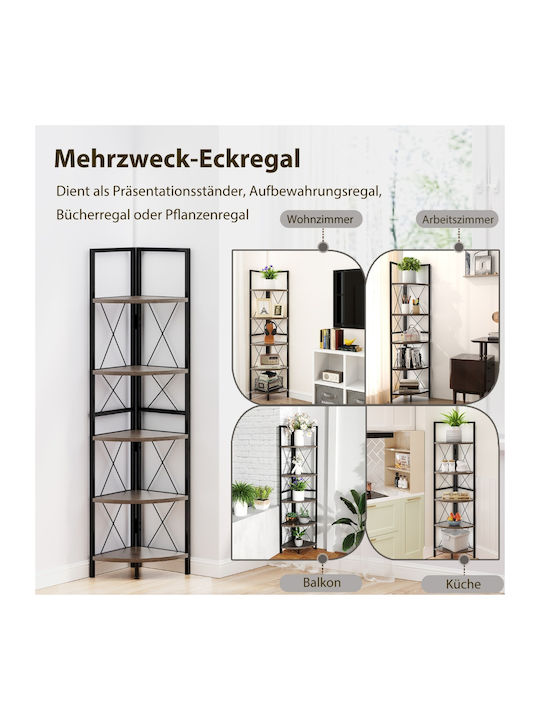 Ecke Bibliothek Braun 35.5x35.5x159.5cm