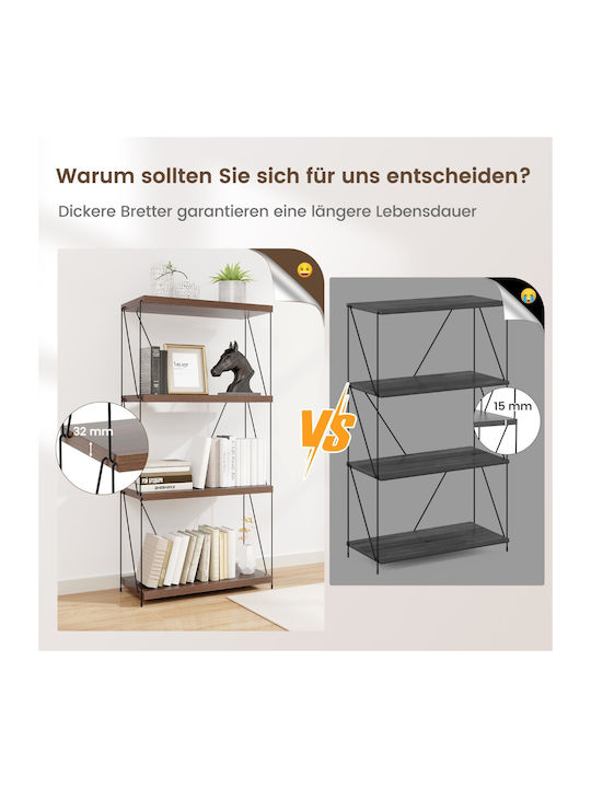 Brown Bookcase 61x29.5x105cm