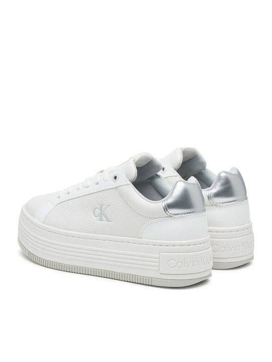 Bold Flatf Low Lace Mg Flatforms Sneakers Bright White-silver