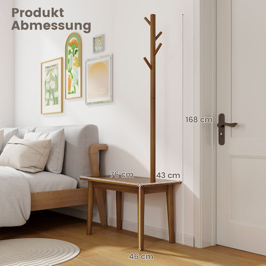 Costway Ξύλινος Καφέ JV11452CF Costway Ξύλινος Καφέ JV11452CF