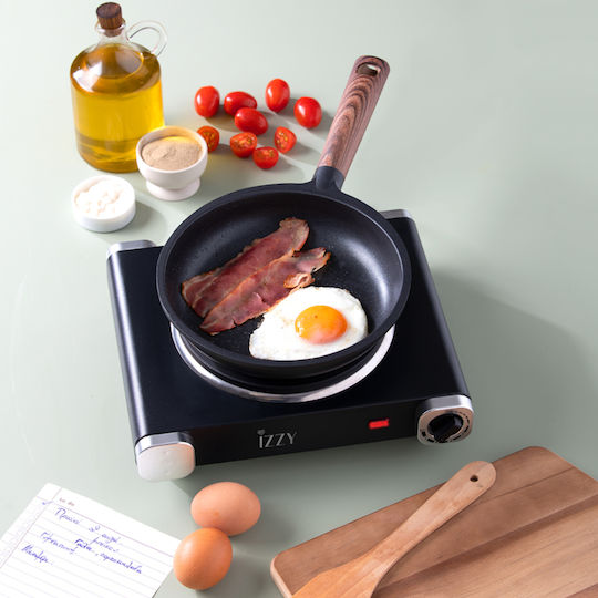 Izzy IZ-1202 223903 Countertop Burner Emaille Single Schwarz