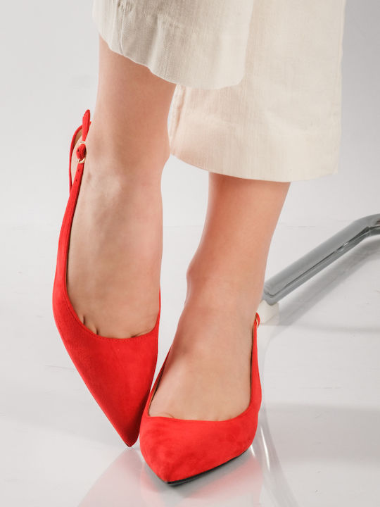 Pumps mit Riemchen Rot