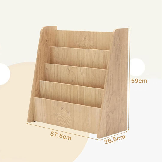 Bücherregal Boden Braun 57.5x26.5x59cm