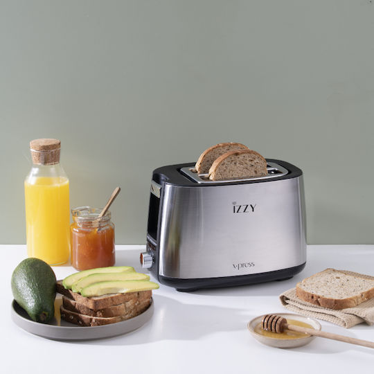 Izzy X-Press IZ-9100 223946 Toaster 2 Slots 800W Inox