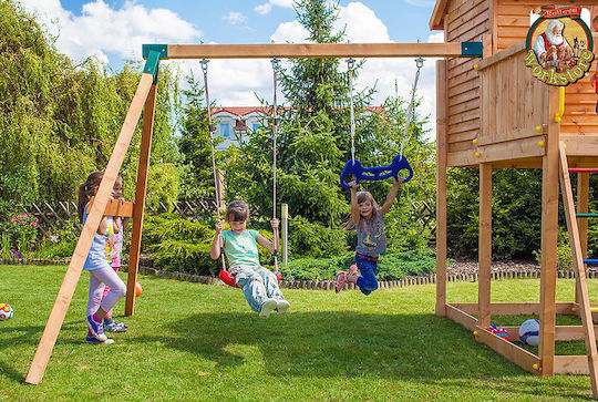 Fungoo Fungoo Holzturm Spielplatzspielzeug mit Kletterfläche Mehrfarbig
