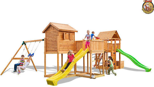 Fungoo Fungoo Holzturm Spielplatzspielzeug mit Kletterfläche Mehrfarbig