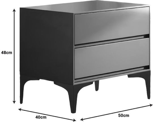 Lamesa Ξύλινο Schwarz 50x40x48cm 072-000144 Lamesa Ξύλινο Schwarz 50x40x48cm 072-000144
