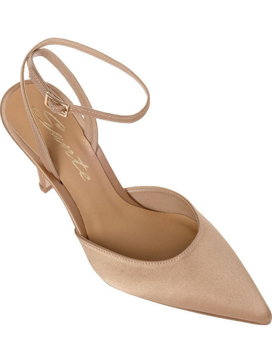 Beige Heels with Strap