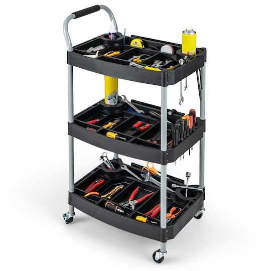 Costway Rollbar Metallisch Werkzeugkiste