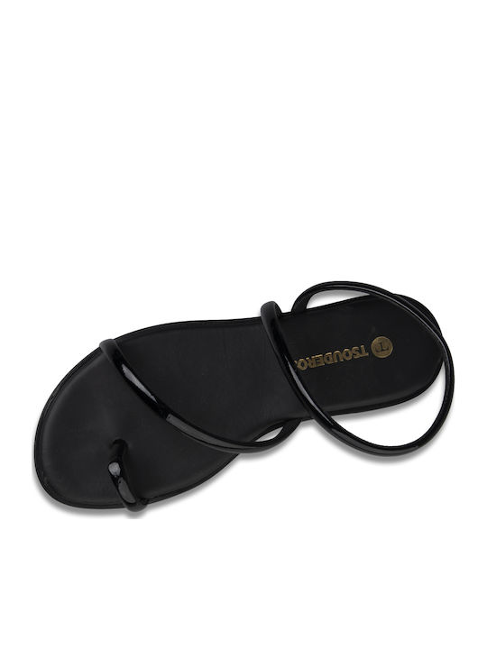 Women's Flat Sandals in Black Color