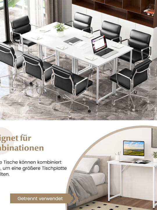 Computer Büro Holz Braun mit Metallbeinen 100x50x77cm