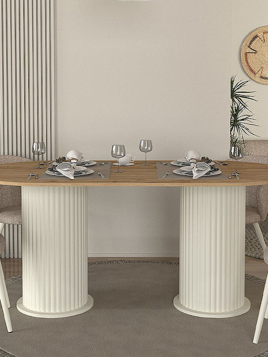 Bohema Tisch Speisesaal Holz Ivory - Sepet Oak 180x90x77.7cm
