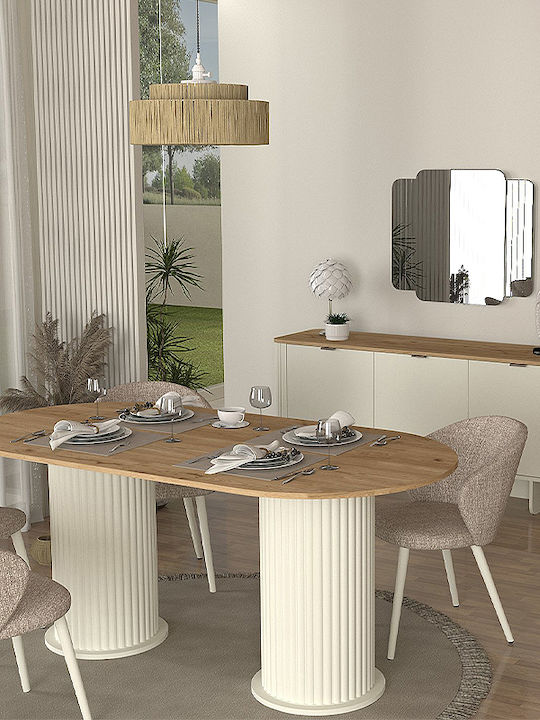 Bohema Tisch Speisesaal Holz Ivory - Sepet Oak 180x90x77.7cm