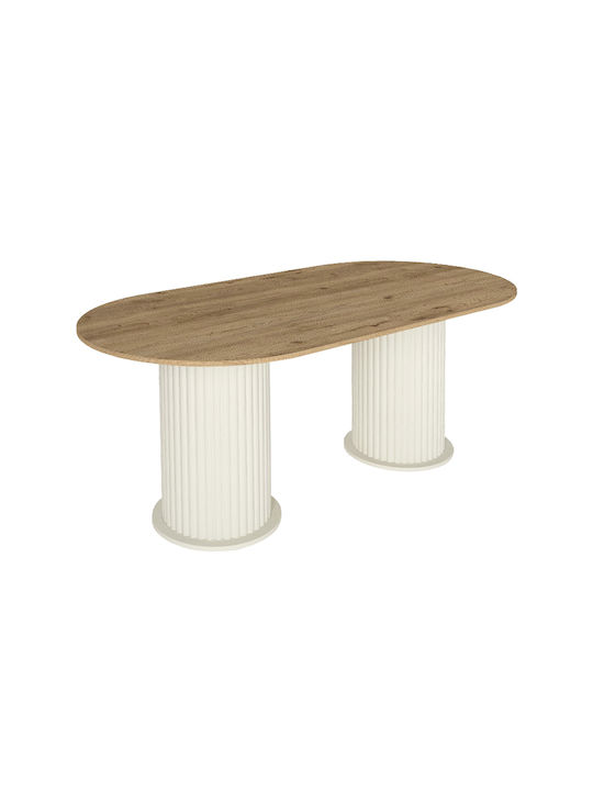 Bohema Tisch Speisesaal Holz Ivory - Sepet Oak 180x90x77.7cm