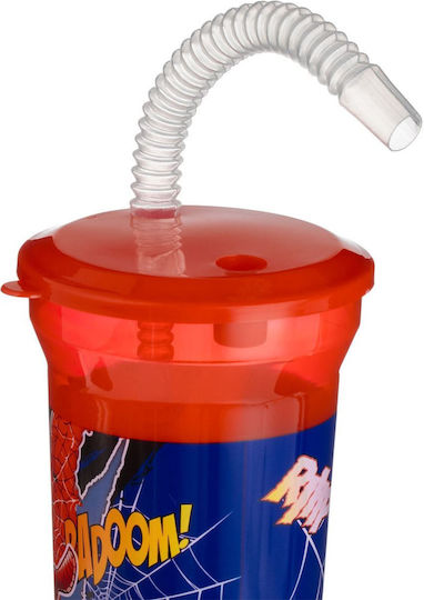 Baby Cup with Handle and Straw made of Plastic Multicolour 400ml