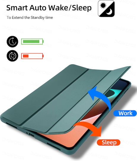 Husă Ultra Slim Pentru Lenovo Tab K11 Plus 11.45" Silicon TPU Smart Cover Verde Marin