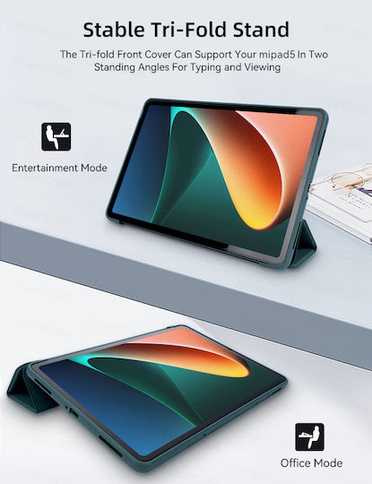 Husă Ultra Slim Pentru Lenovo Tab K11 Plus 11.45" Silicon TPU Smart Cover Verde Marin