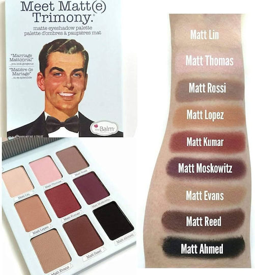 theBalm Meet Matt E Palette with Matte Eye Shadows in Pressed Powder Form 21.6g