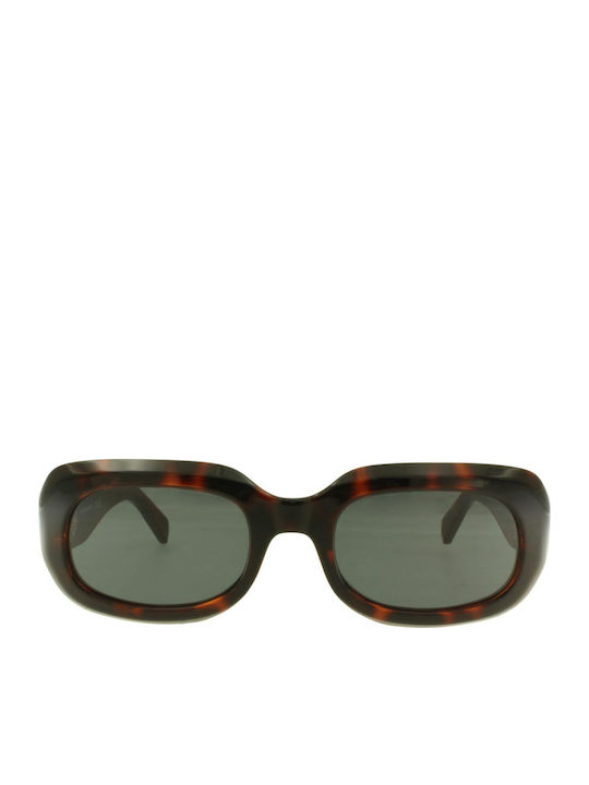 Longchamp Women's Sunglasses with Brown Tartaruga Plastic Frame and Blue Lens LO716S 230
