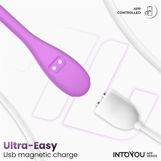 IntoYou Logan Δονητής Egg με Απομακρυσμένο Έλεγχο 22cm Μωβ