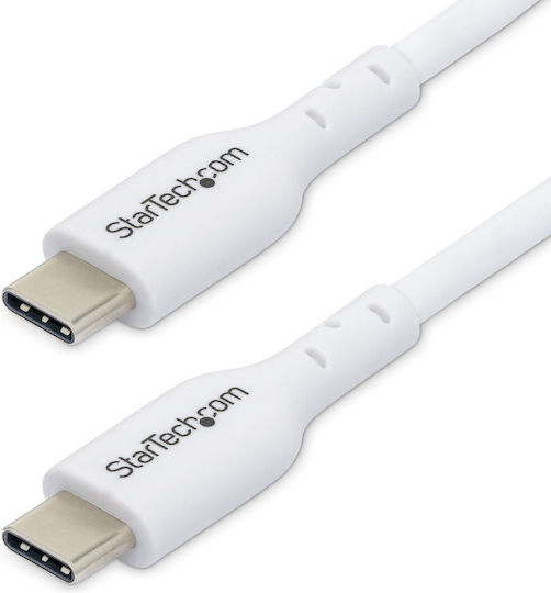 StarTech USB 2.0 Cable USB-C male - USB-C 60W PD Λευκό 1m USB2CC1MNCWHE
