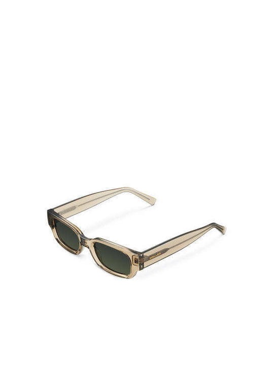 Meller Unisex Sunglasses with Beige Plastic Frame and Green Polarized Lens SURA-GREIGEOLI