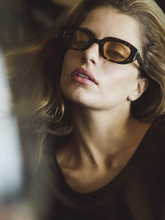 AV Sunglasses Unisex Γυαλιά Ηλίου με Καφέ Κοκκάλινο Σκελετό και Καφέ Φακό 117-Paris Brown/Orange