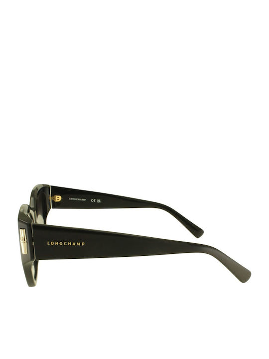 Longchamp Women's Sunglasses with Black Plastic Frame and Black Gradient Lens LO764S 001