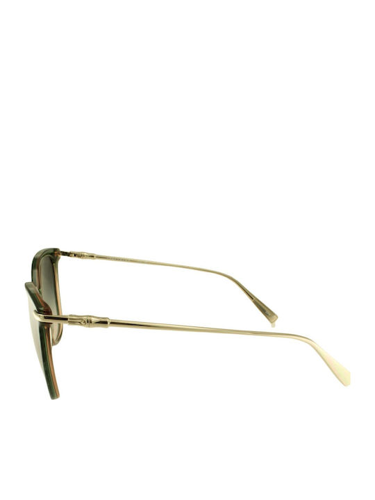 Longchamp Women's Sunglasses with Green Plastic Frame and Green Gradient Lens LO757S 308