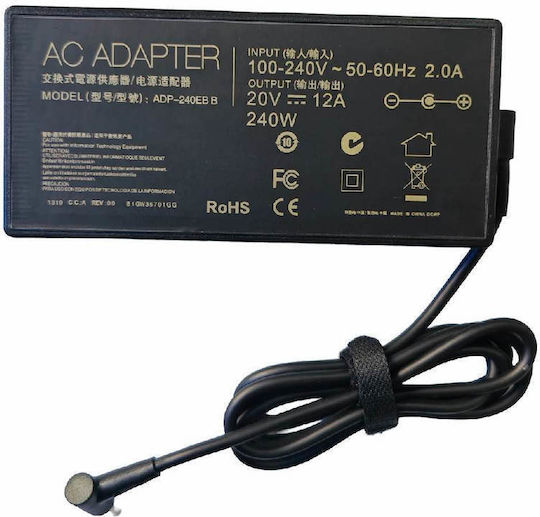 Makki Φορτιστής Laptop 240W 20V 12A για Asus χωρίς Καλώδιο Τροφοδοσίας