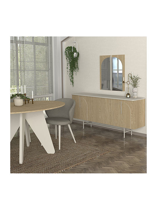 Μπουφές Rebel από Ξύλο & Μέταλλο Rota Oak - Sandstone 150x45x76.5cm