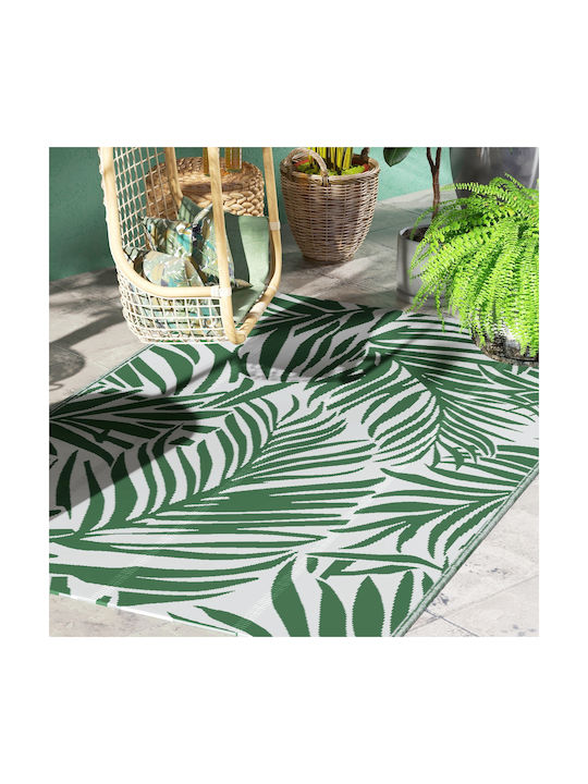 Outsunny Rug Outdoor Rectangular Green and White